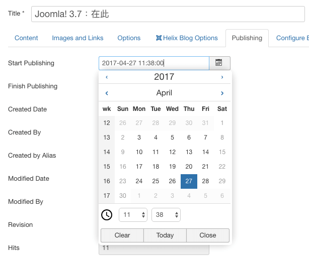 管理區語言選擇「英文」時日曆正常顯示