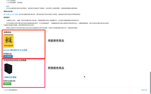 增量銷售與跨類銷售商品。