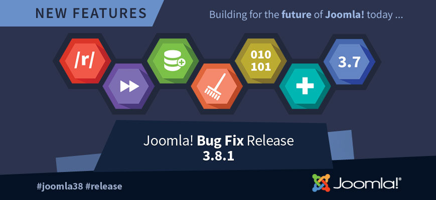 Joomla! 3.8.1 bug fix release