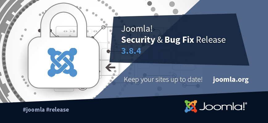 Joomla! 3.8.4 security and bug fix release