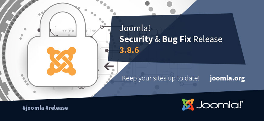 Joomla! 3.8.6 security and bug fix release