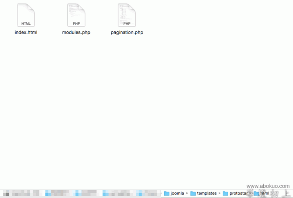 Protostar 佈景主題「html」資料夾中預設存在的版型檔案。